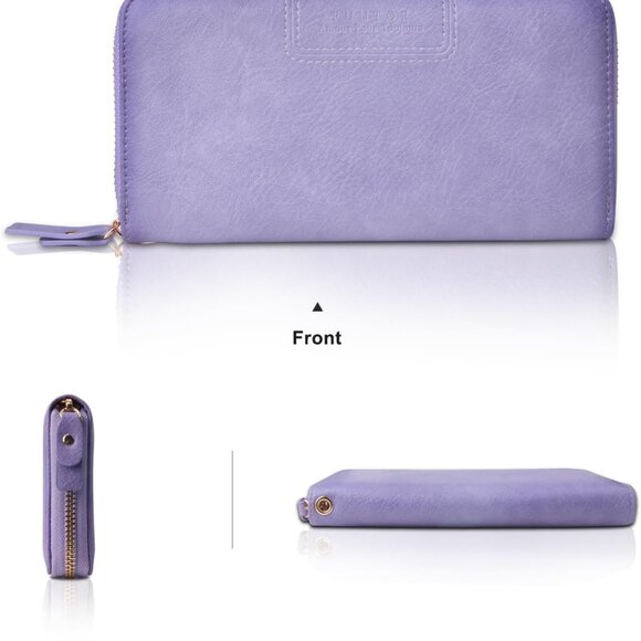 Wristlet Wallet for Women PU Vegan Leather Clutch Cell Phone Card Holder - Picture 4 of 7